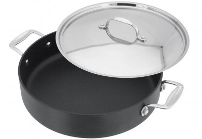 Stellar 6000 Hard Anodised Non-Stick Saute Server with Lid 28cm